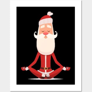 Santa yoga Posters and Art